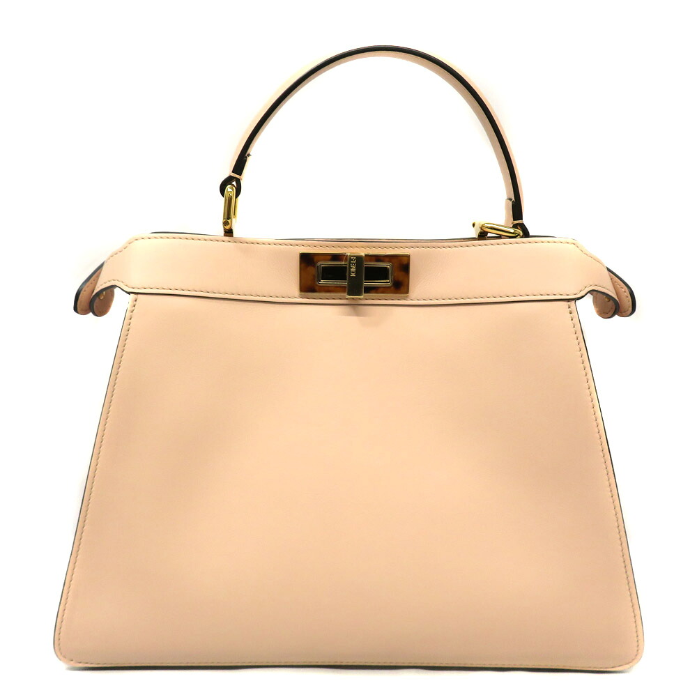 フェンディ Fendi 8BN321 ピーカブー アイシーユー ISeeU サクラ色系 ベージュ系 ハンドバック 2WAY御徒面子 レディース 鞄 【中古】