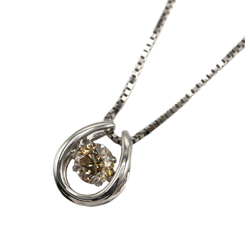 Pt850 プラチナ D0.50ct ネックレス ダイヤモンド ジュエリー アクセサリー 【中古】 78,639円