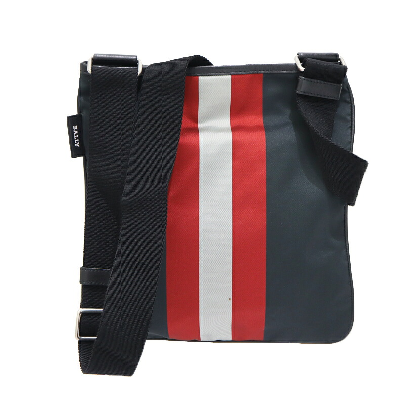 バリー Bally ショルダーバッグ ナイロン メンズ ブラック 【中古】