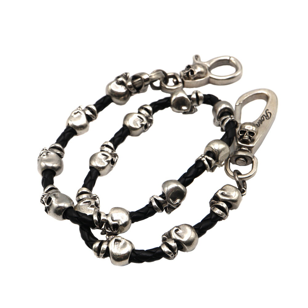 ロエンスカルデザイン ウォレットチェーン 楽天市場】【中古】Roen スカル ウォレットチェーン 