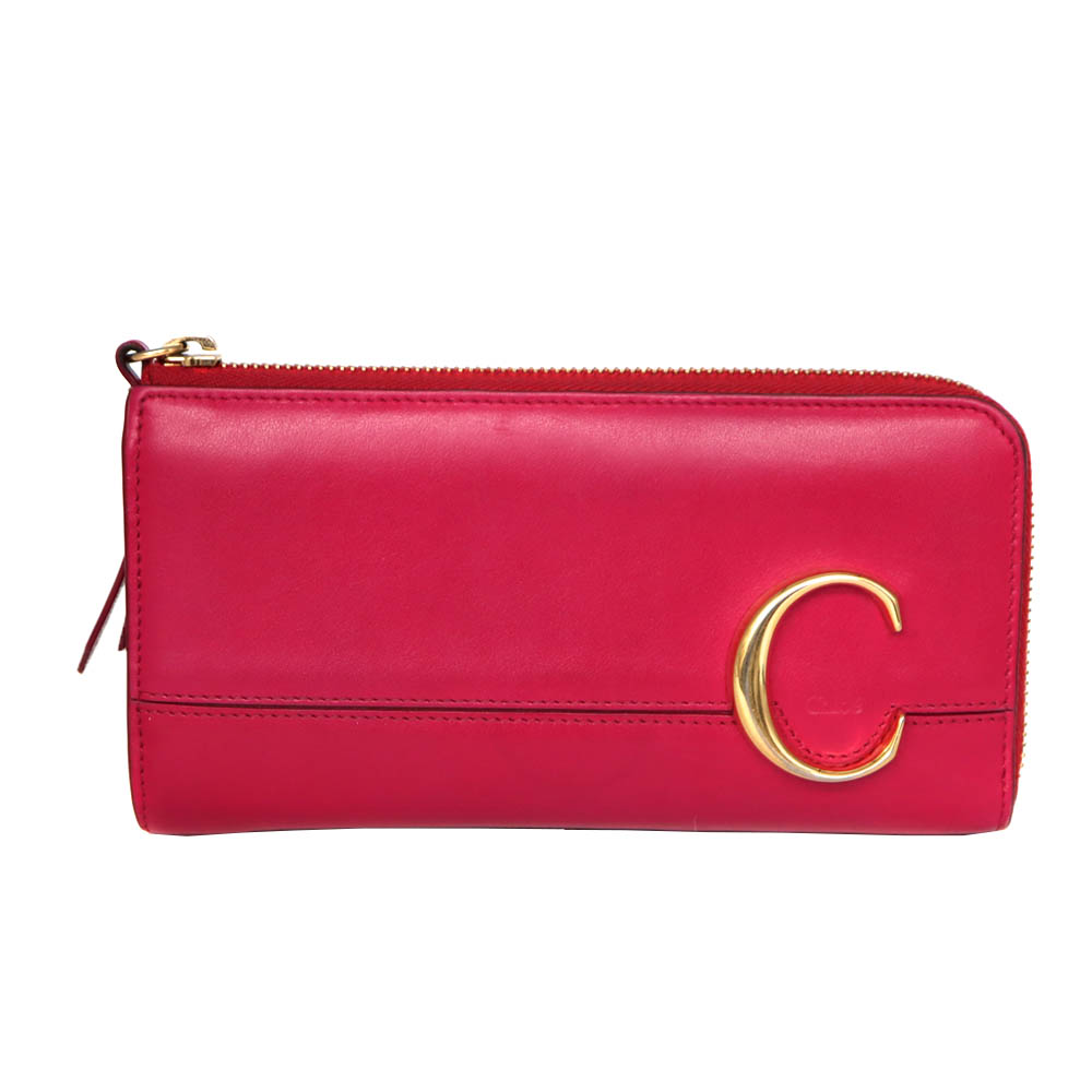クロエ Chloe CHC19WP084A376BB クロエCジップドロングウォレット レディース 長財布 ピンク 【中古】 28,066円