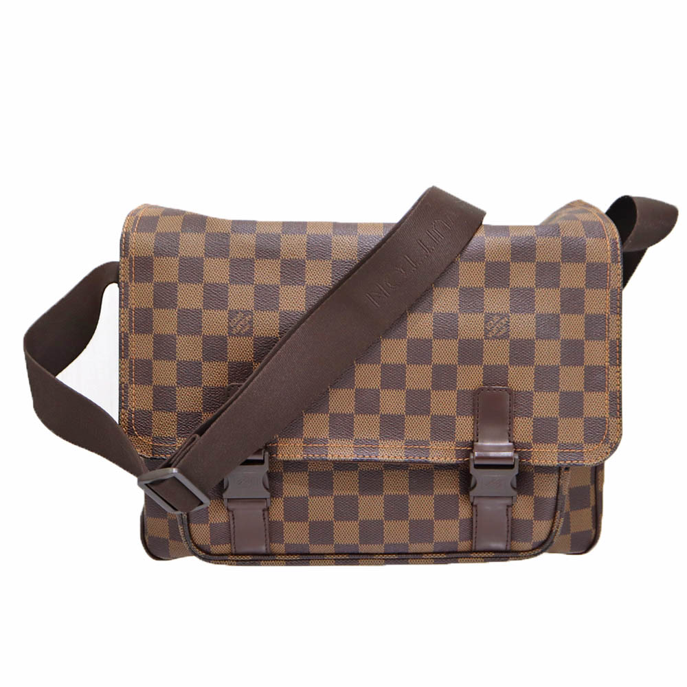 ルイヴィトン Louisvuitton  N51125 メッセンジャーメルヴィール ダミエ エベヌ 赤銅色 ユニ一発やる 【中古】