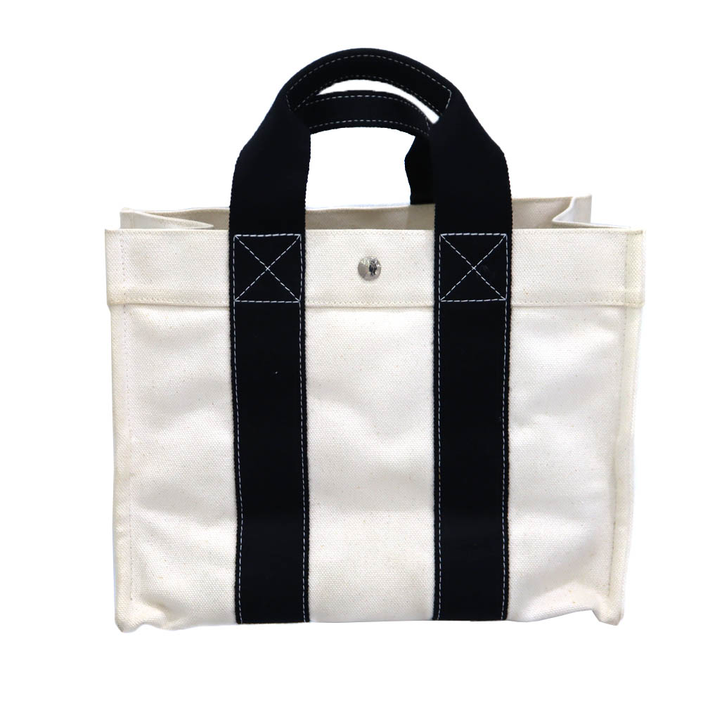 エルメス Hermes ボラボラPM トートバッグ アイボリー ブラック 【中古】