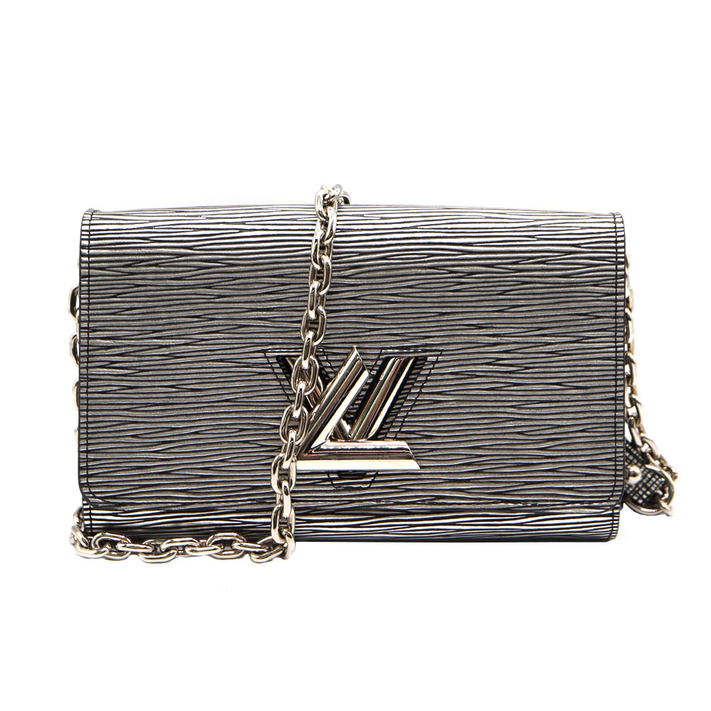 ルイヴィトン Louisvuitton M61838 ポルトフォイユ・ツイストチェーン エピピラティーヌ シルバー ショルダーバッグ チェーンウォレット レディース【中古】