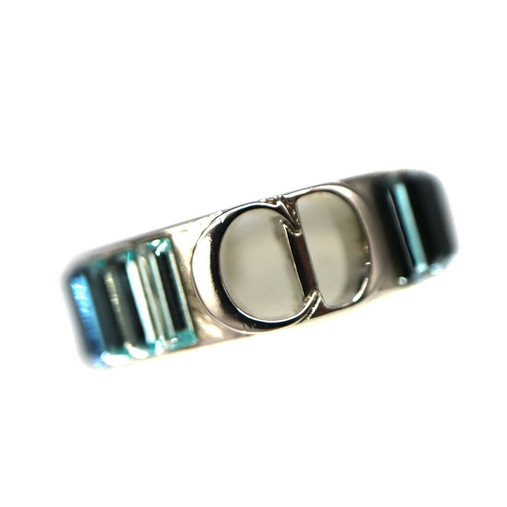 クリスチャンディオール Christain dior R1019HOMMTO ラインストーンリング 金属素材 ブルー レディースアクセサリー【中古】｜質屋かんてい局 店