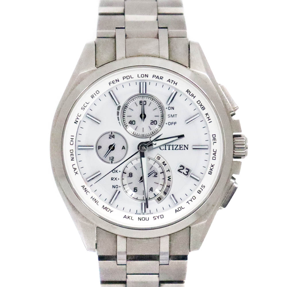 シチズン CITIZEN AT8040-57A アテッサ メンズ 腕時計 ホワイト文字盤 【中古】|質屋かんてい局 店