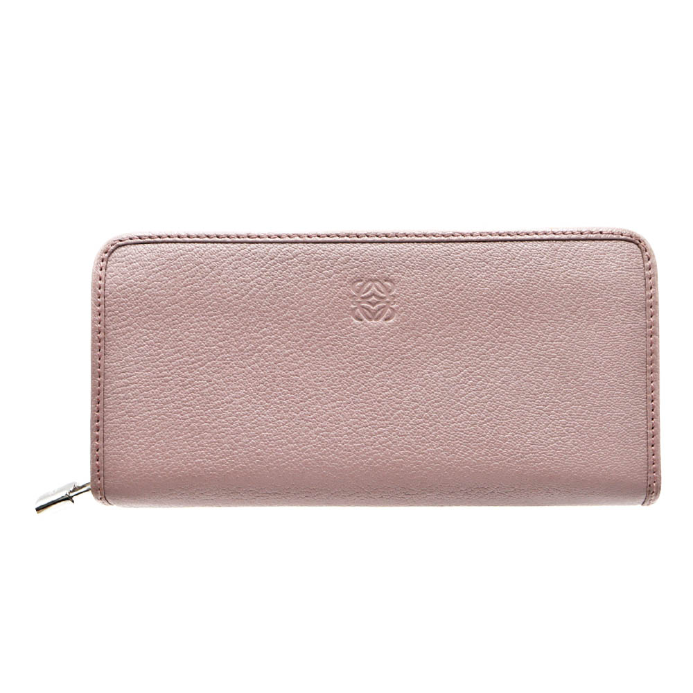 ロエベ LOEWE  113.95.E07 ラウンドジッパー長紙入れ パープル 紙入れ レディース【中古】