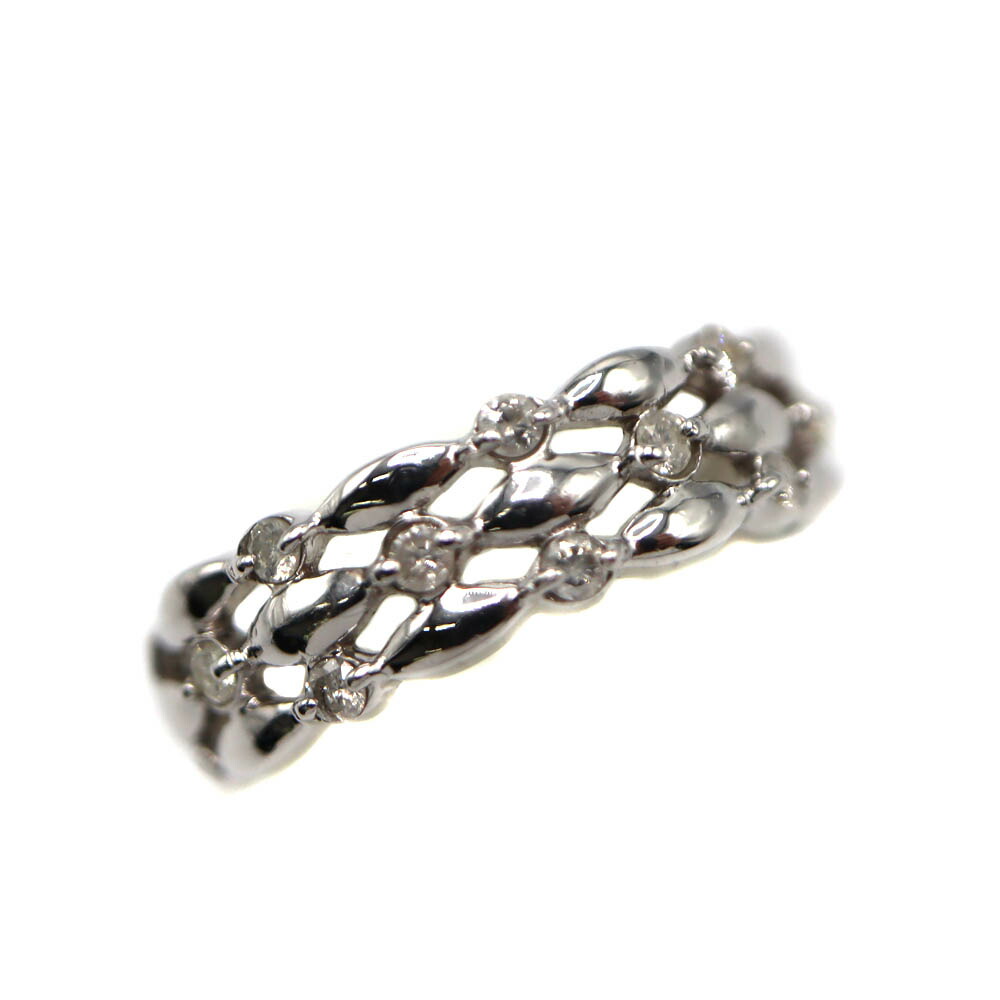 K18WG 18金ホワイトゴールド ダイヤモンド D0.20ct リング 指輪 ジュエリー レディース【中古】 42,887円