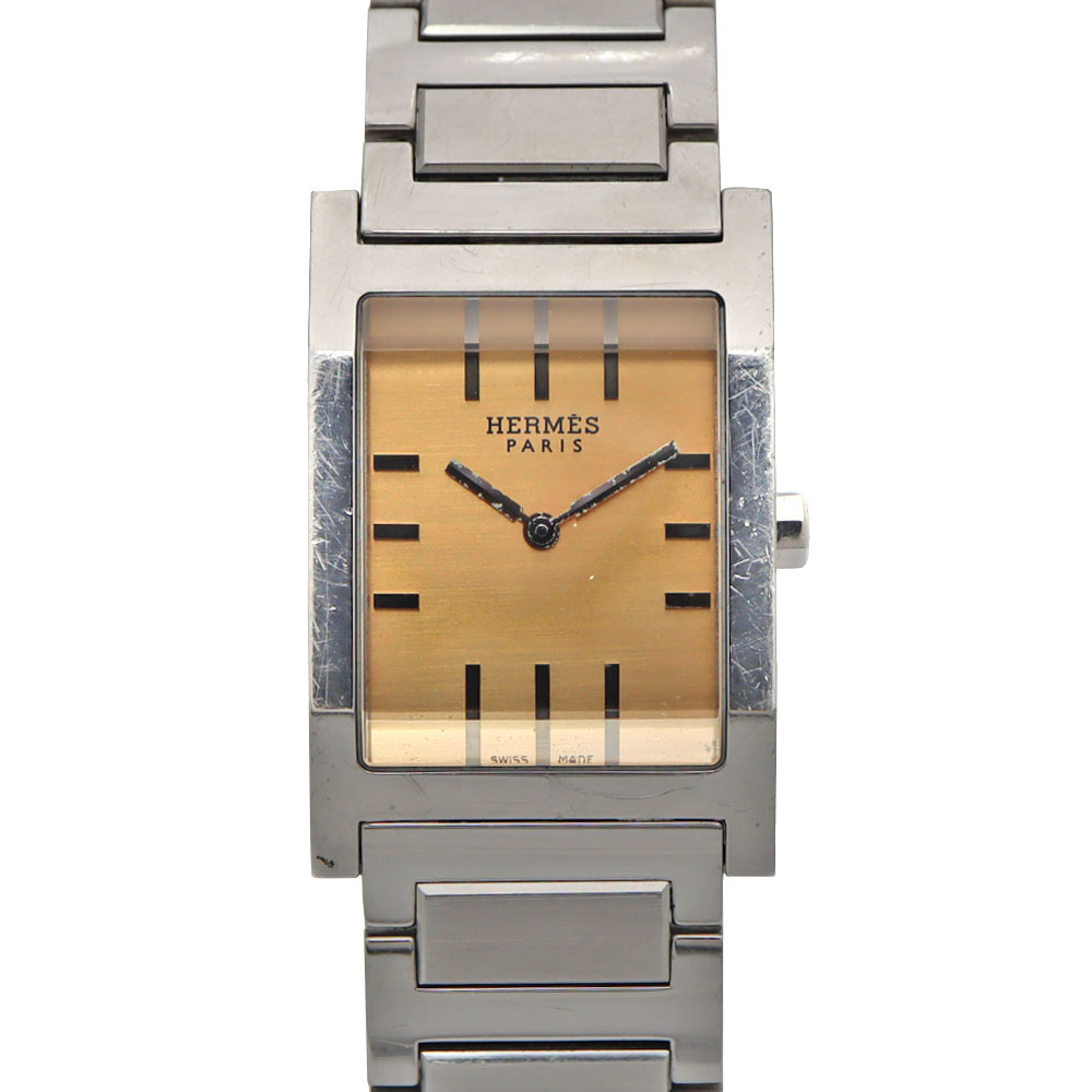 エルメス Hermes TA1.710 タンデムレディース ボーイズ 腕時計 クォーツ ブラウン文字盤【中古】｜質屋かんてい局 店