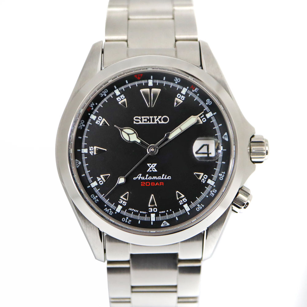 セイコー Seiko SBDC087 プロスペックス アルピニスト メンズ 自動巻き メカニカル 腕時計 ブラック 【中古】