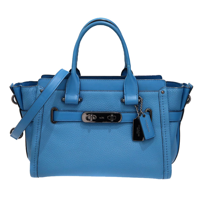 コーチ Coach 34816 2WAYバッグ レザー レディース ブルー【中古】｜質屋かんてい局 店
