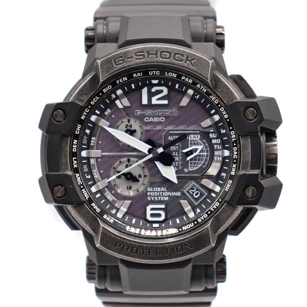 カシオ Casio GPW-1000V-1AJF G-SHOCK 天の原操縦席 手ごわいソーラー 電磁波時辰儀 メンズ ウオッチ 黒いこと 【中古】