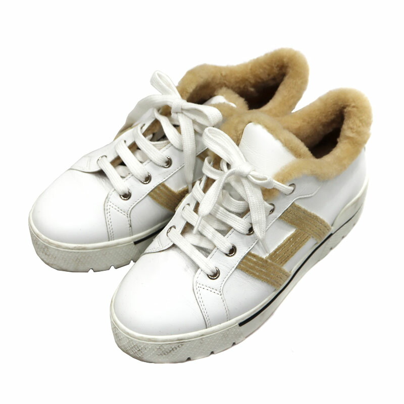 エルメス Hermes AF212208Z デア スニーカー 靴 レディース ホワイト ベージュ 【中古】｜質屋かんてい局 店