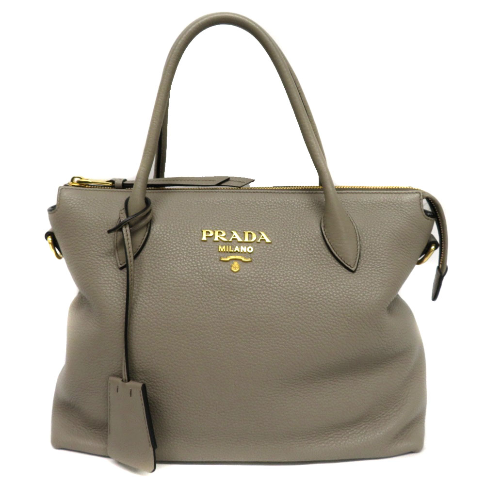 一点限り 質屋かんてい局細畑店 2way 3wayバッグ Prada 中古 プラダ 1ba157 プラダ 2wayバッグ ハンドバッグ レザー グレー 通勤 通学 仕事用 レディース 鞄 中古 Used 7 質屋 かんてい局 細畑店 H 質屋かんてい局 店