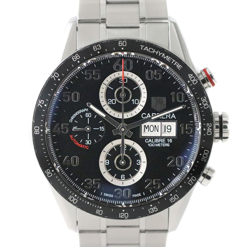 タグホイヤー Tag heuer CV2A10.BA0796 カレラ キャリバー16 デイデイト メンズ ウオッチ 自動小銃一巻き 黒いこと 【中古】