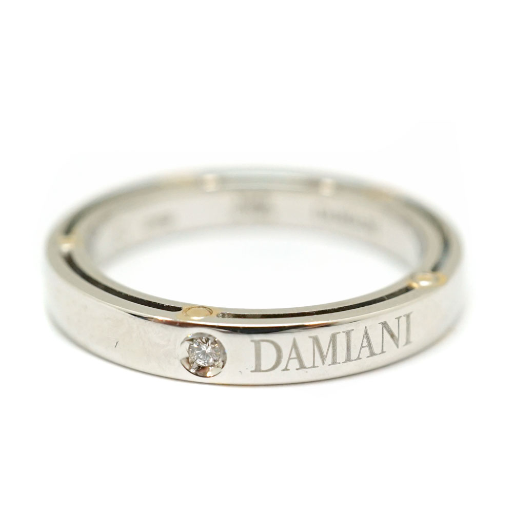 珍しい Damiani ダミアーニ Dサイドリング ダイヤ付き 指輪 K18wg 18金ホワイトゴールド 約9 5号 アクセサリー ブランド ジュエリー レディース メンズ ユニセックス ペアリング 中古 Used 8 質屋かんてい局北名古屋店 N21 1614 本店は Bonusvulkanvegasde