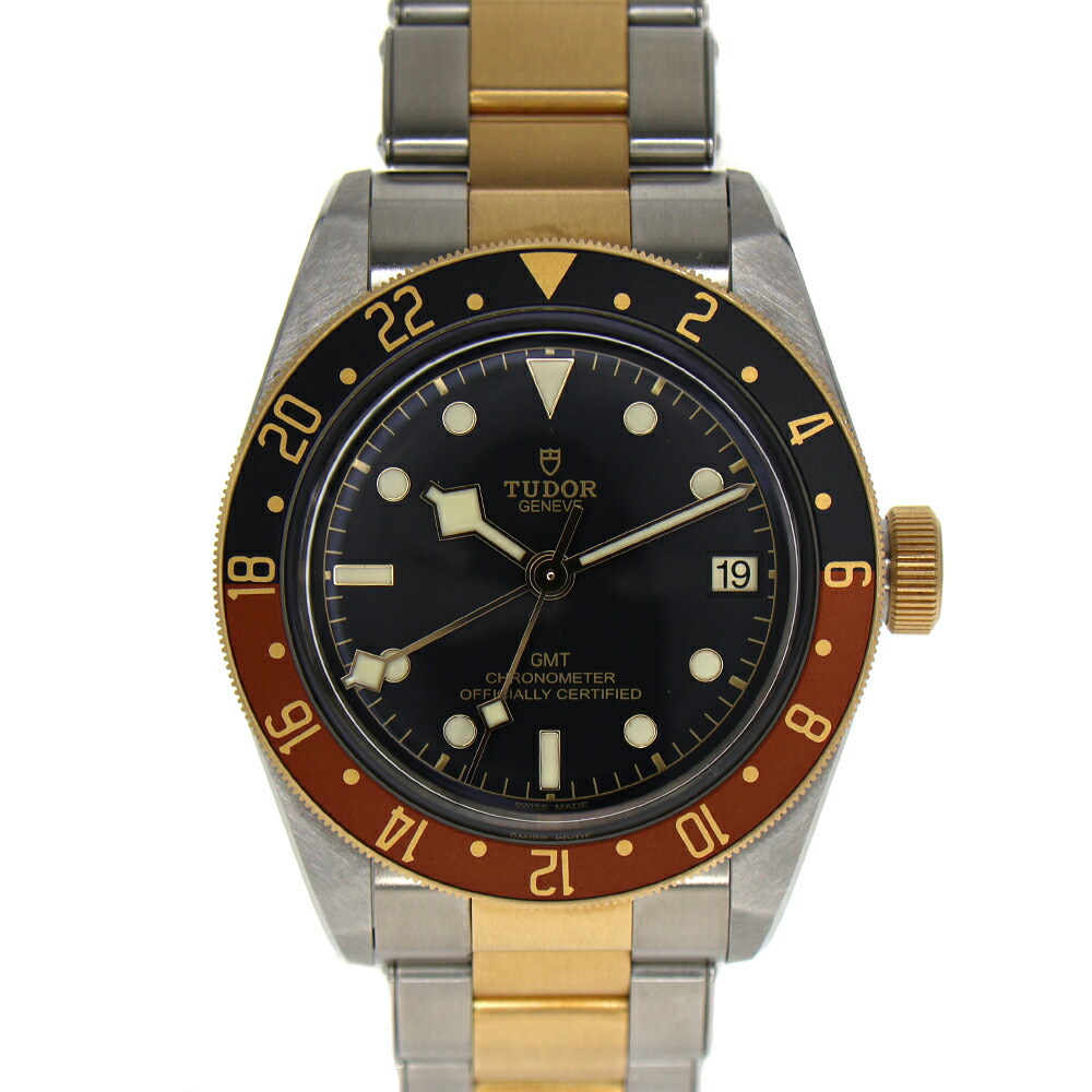 チューダー Tudor 79833MN ブラックベイGMT ブラック文字盤 SS/K18【中古】 719,800円