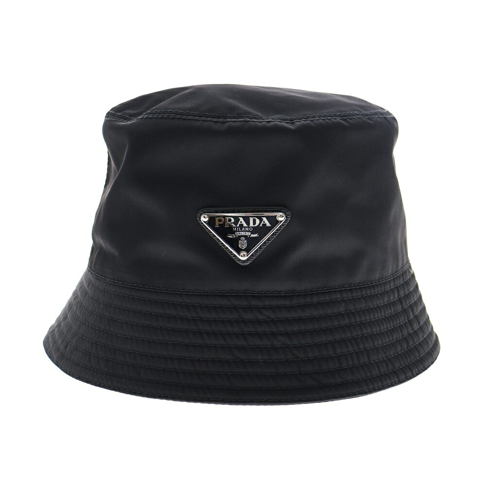 PRADA テリークロスバケットハット M 帽子　ブラック 楽天市場】【10%OFF】 プラダ ハット Mサイズ リナイロン