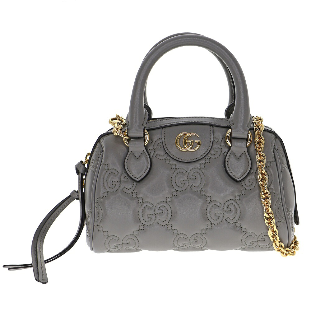 グッチ Gucci 702251 GGマトラッセ 2WAY御徒面子 薄墨色 【中古】