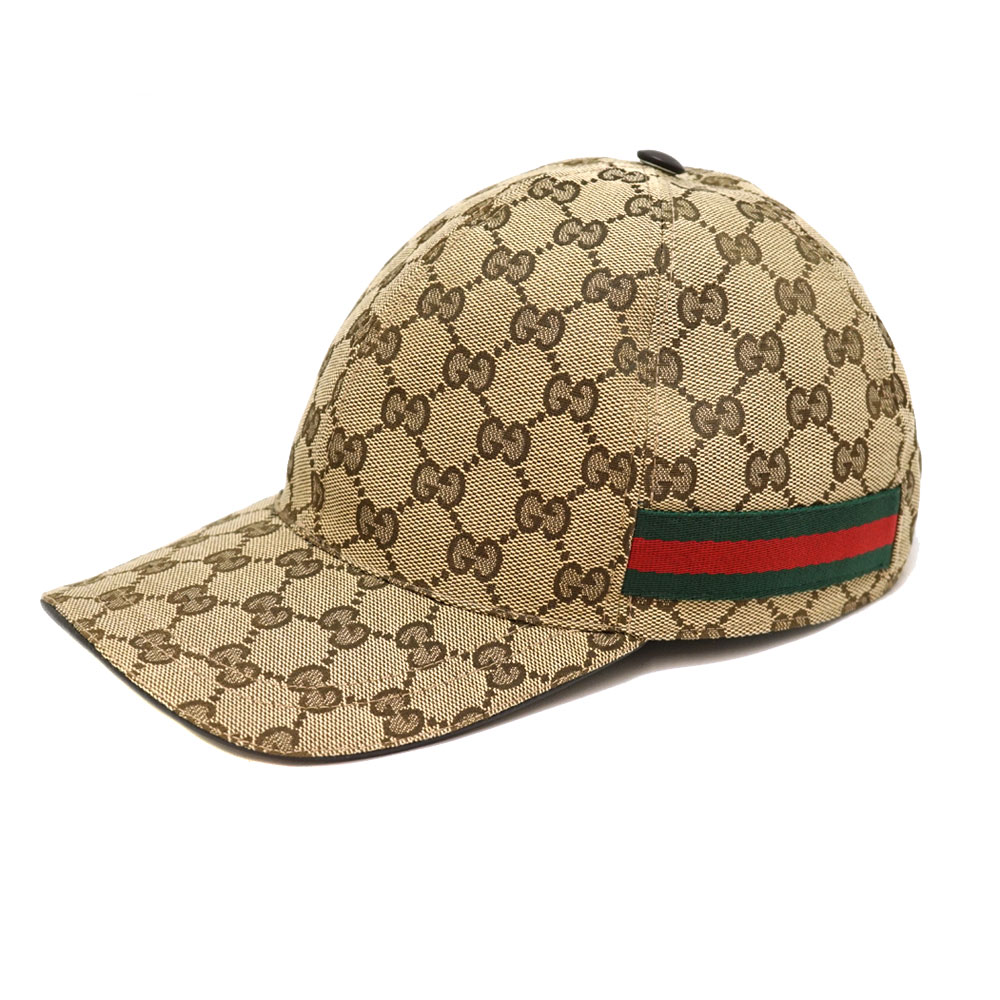 【美品】GUCCI グッチ　キャップ　帽子　GG柄スプリーム　シェリーライン　L GUCCI - グッチ GUCCI シェリーライン 576249 ラフィア ストロー