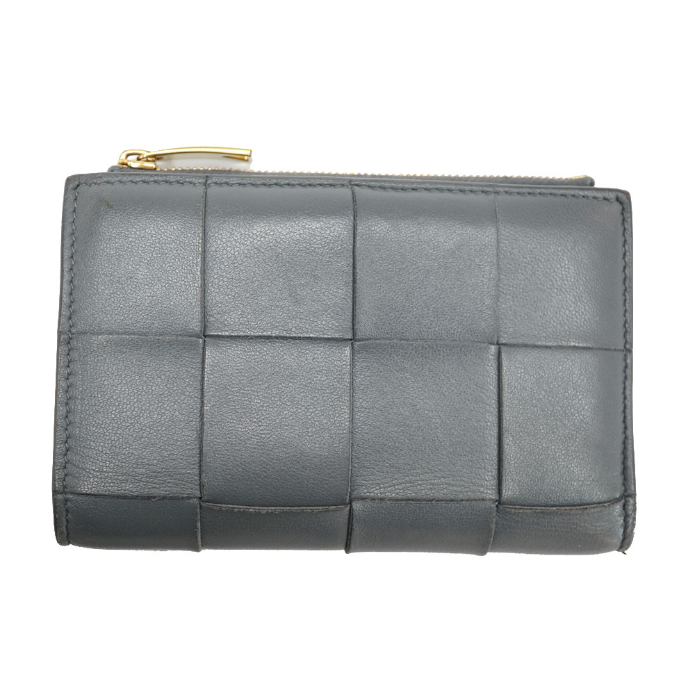 BOTTEGAVENETA ボッテガヴェネタ イントレチャート 二つ折り財布 ブラックイントレチャート スモール 二つ折りウォレット