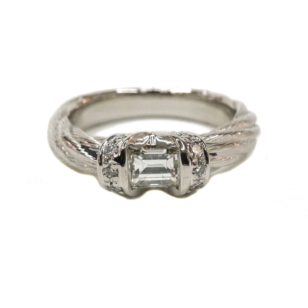 Pt900 プラチナ リング 指輪 ダイヤモンド0.449/0.16ct【中古】|質屋かんてい局 店