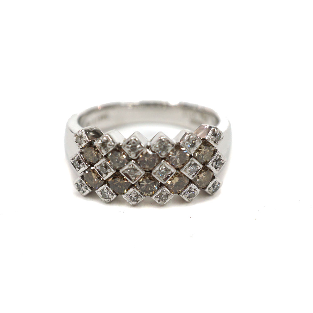 K18WG 18金ホワイトゴールド ダイヤモンド 0.84/0.12ct リング 指輪【中古】｜質屋かんてい局 店 109,900円