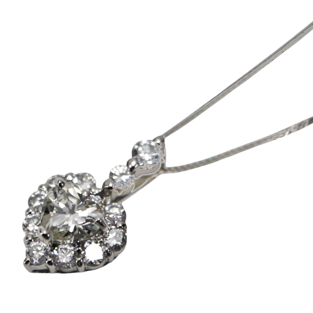 Pt900 Pt850 プラチナ D0.436/0.41ct ダイヤモンドネックレス【中古】｜質屋かんてい局 店