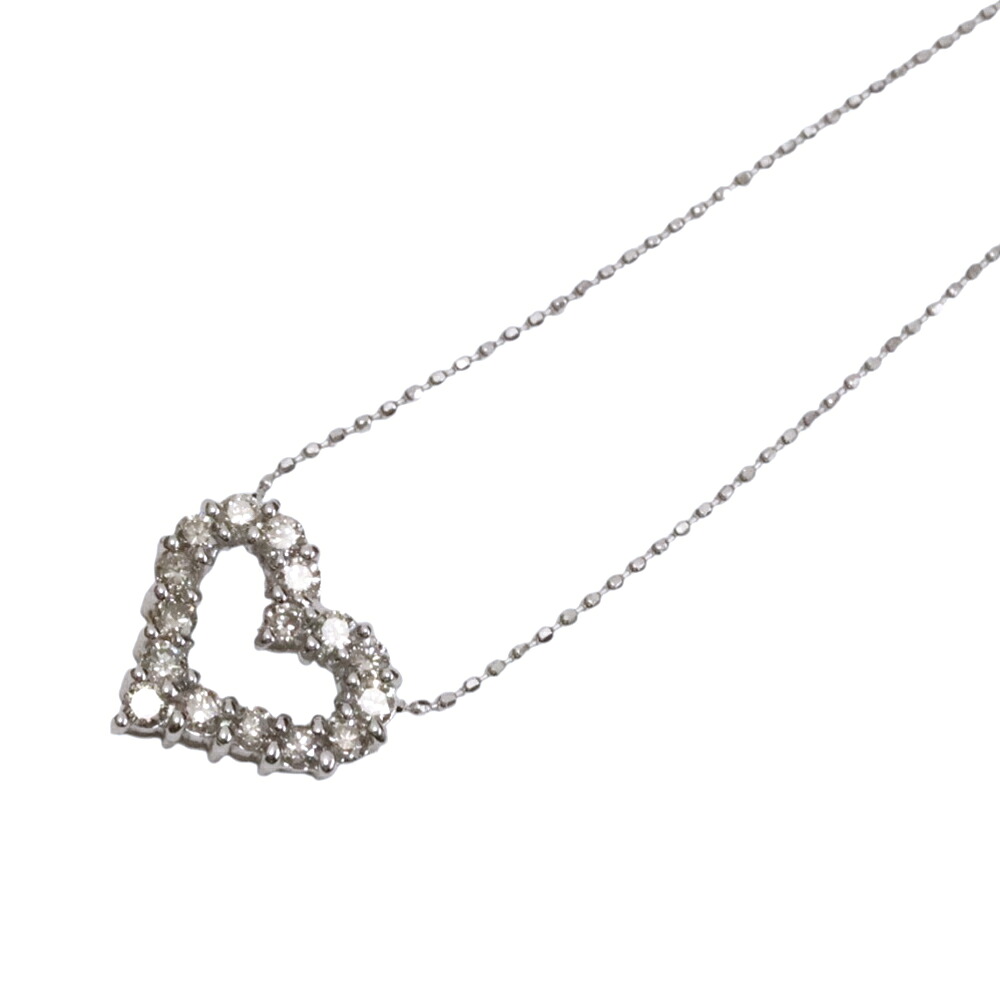 K18WG 18金 ホワイトゴールド D0.50ct ダイヤモンドネックレス【中古】