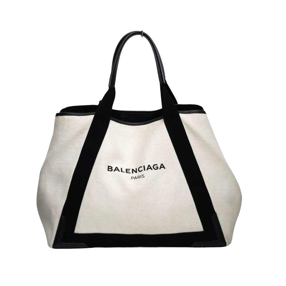 バレンシアガ Balenciaga 339936 ネイビーカバスM 御徒面子 黒いこと 【中古】