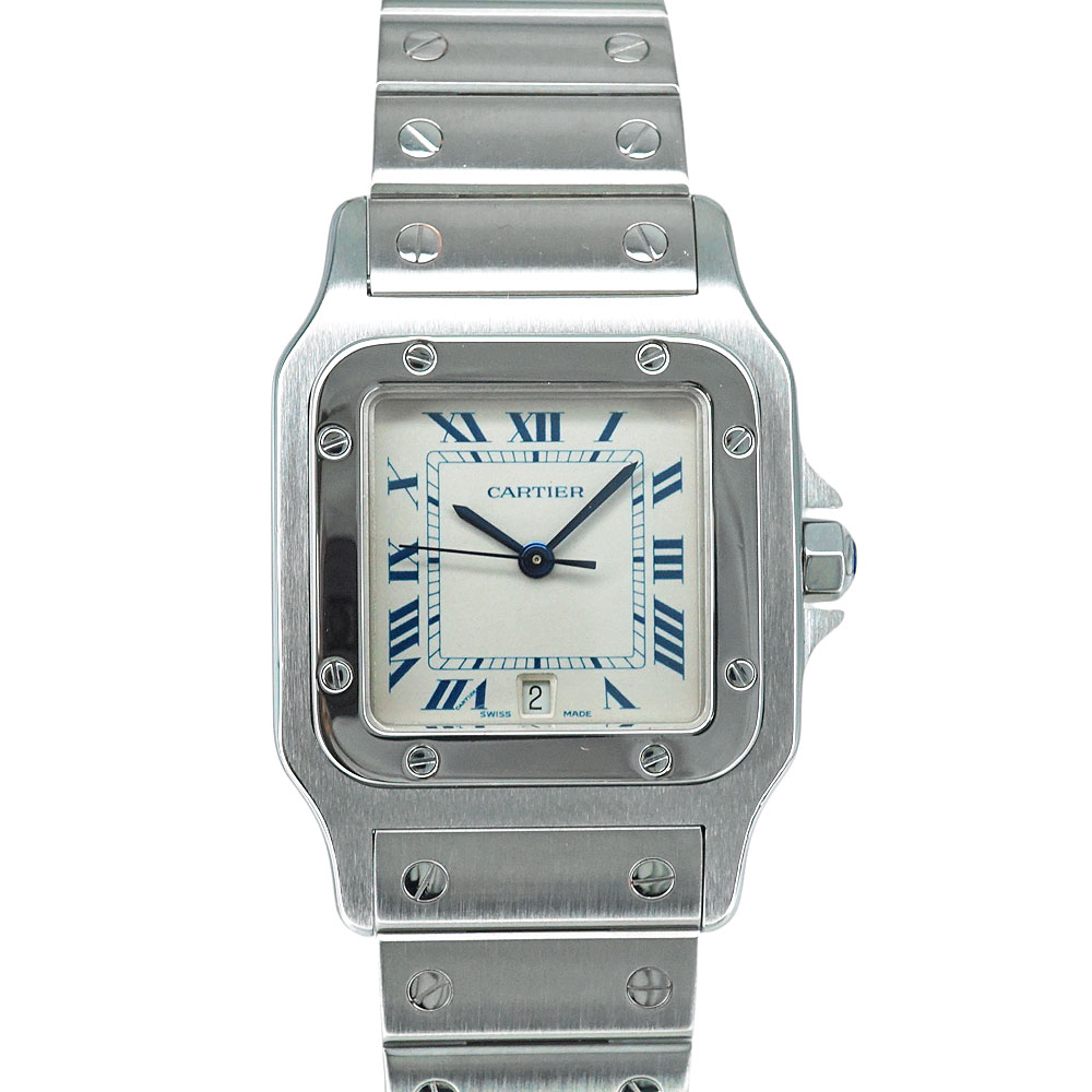 カルティエ Cartier W20018D6 サントスガルベLM 象牙色  【中古】