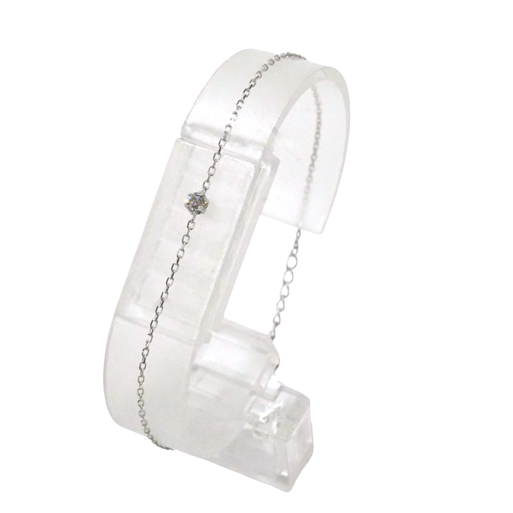 K18WG 18金ホワイトゴールド ダイヤモンド0.119ct ブレスレット【中古】｜質屋かんてい局 店