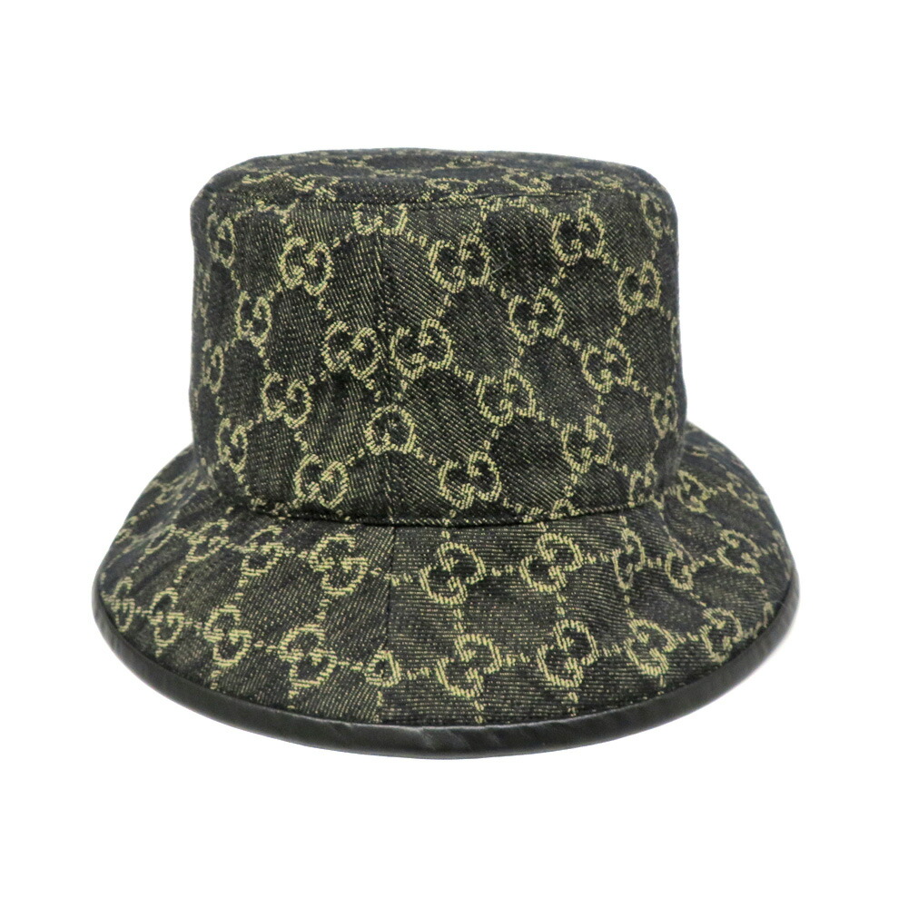 【GUCCI・箱付き】GGキャンバス フェドラハット　M 正規品GUCCI GGキャンバス フェドラハット M58cm