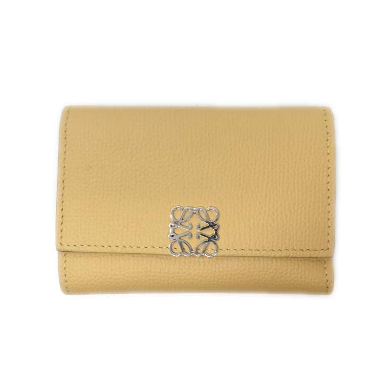 ロエベ Loewe C821S33X01 バーティカルウォレットスモール イエロー 【中古】