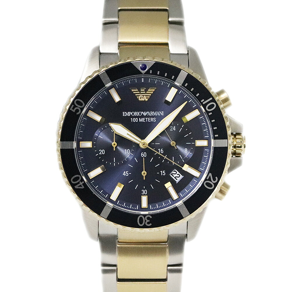 エンポリオアルマーニ EMPORIO ARMANI AR11362 クオーツ クロノグラフ ブラック メンズ 腕時計 【中古】｜質屋かんてい局 店