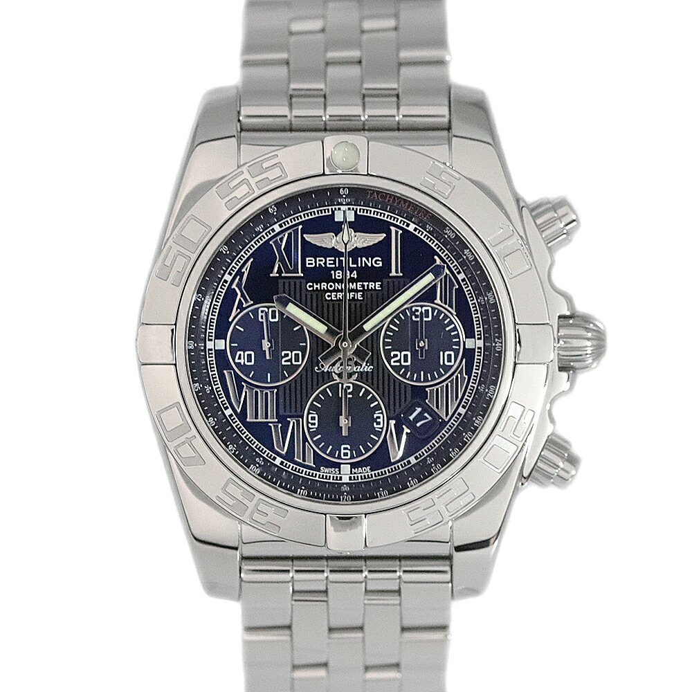 ブライト輪っか Breitling AB0110 クロノマット44 黒いこと ステンレス鋼 自動小銃一巻き 自動小銃 メンズ ウオッチ【中古】