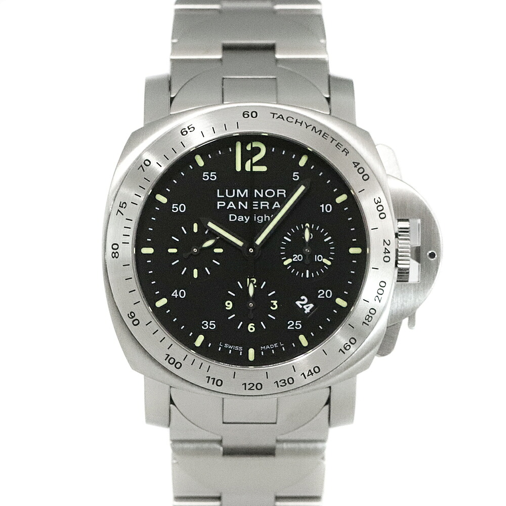 パネライ Panerai PAM00236 ルミノール デイライト クロノグラフ ブラック ステンレス 自動巻き オートマチック メンズ 腕時計 【中古】|質屋かんてい局 店