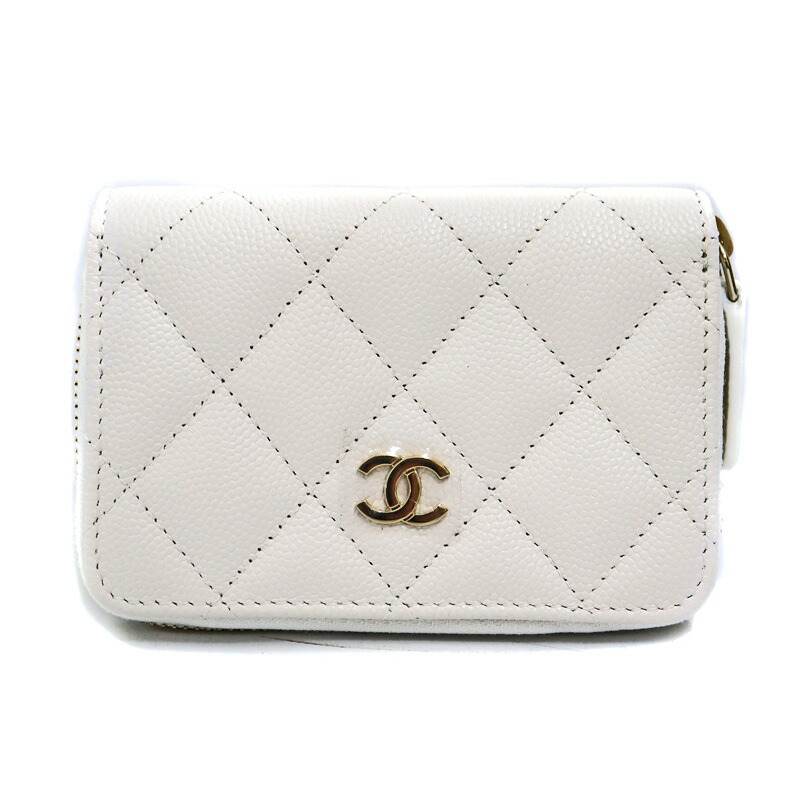 シャネル Chanel AP0216 コインケース マトラッセ 白いこと【中古】