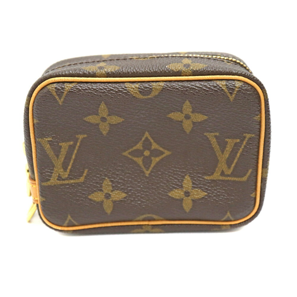 ルイヴィトン Louis vuitton M58030 トゥルース・ワピティ 合切袋 モノグラム帆布 なめし革 赤銅色 ユニ一発やる 【中古】
