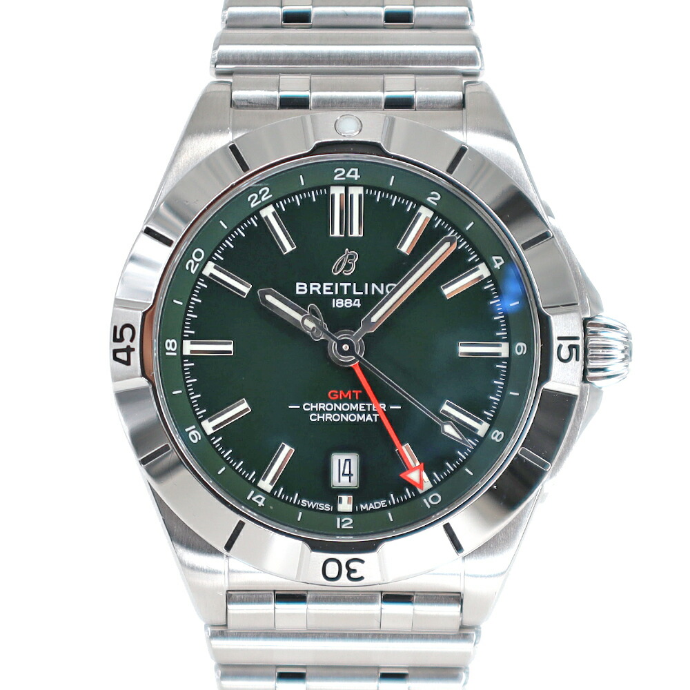 ブライトリング Breitling A32398101L1A1(A32398) クロノマット GMT 40 自動巻き メンズ 腕時計 グリーン 【中古】