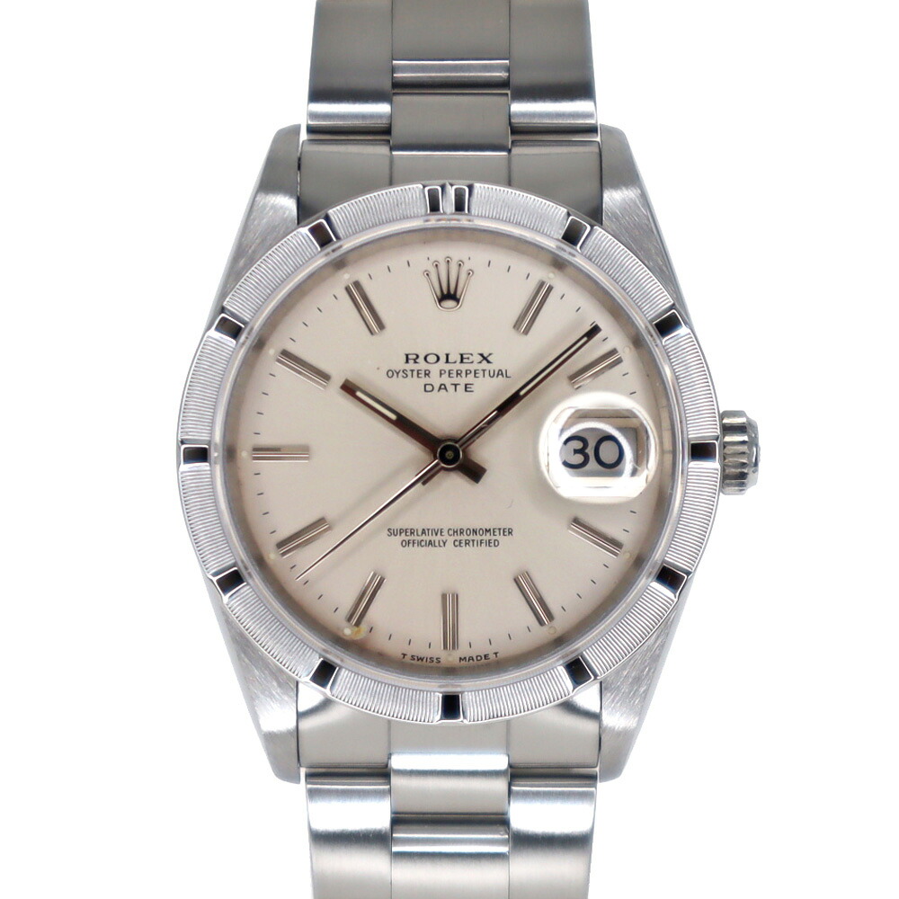 ロレックス Rolex 15210 オイスターパーペチュアルデイト メンズ 自動巻き 腕時計 シルバー【中古】