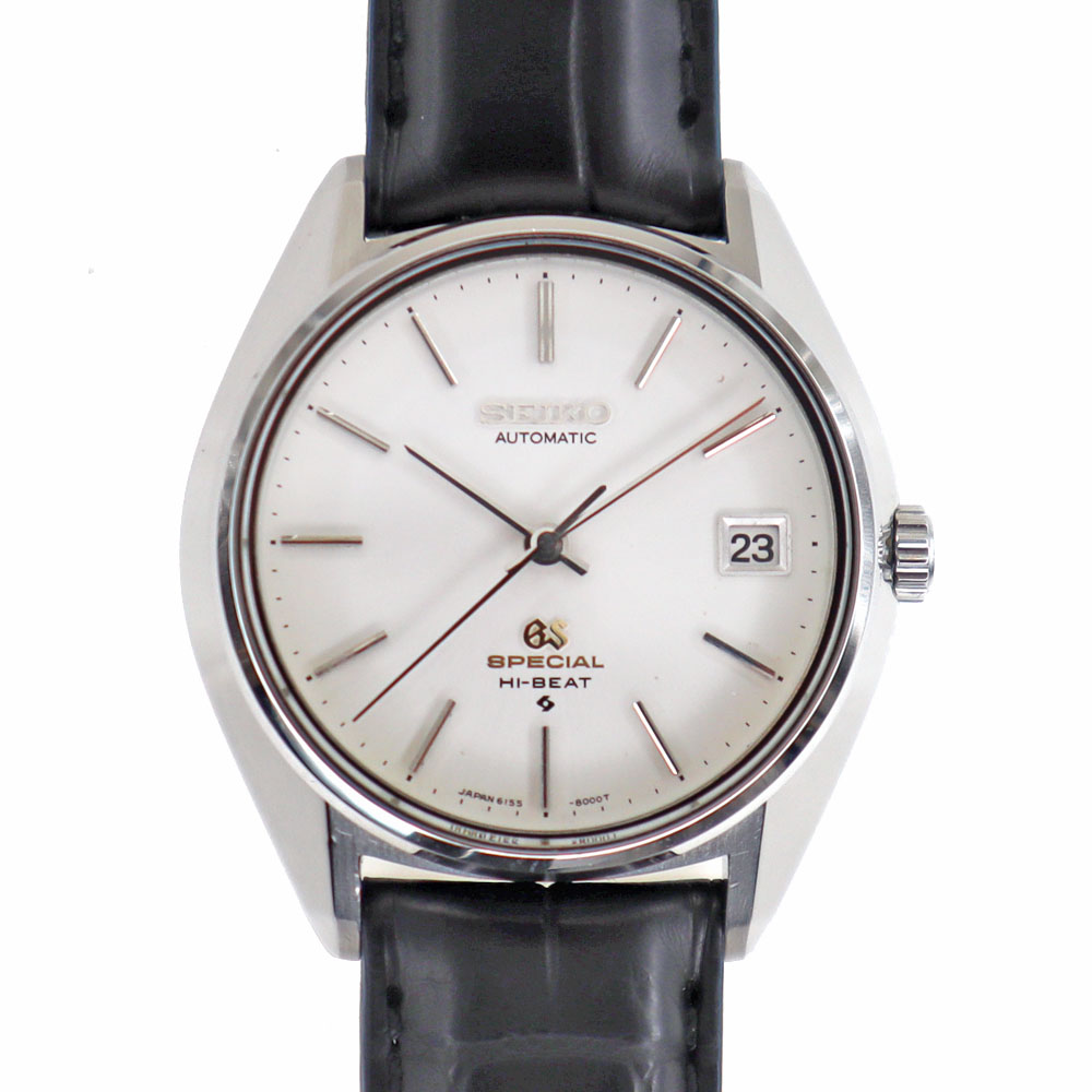 地びたセイコー Grand seiko 6155-8000 ご機嫌音楽的リズム特別 61GS メンズ 自動小銃一巻き ウオッチ しろがね色 【中古】