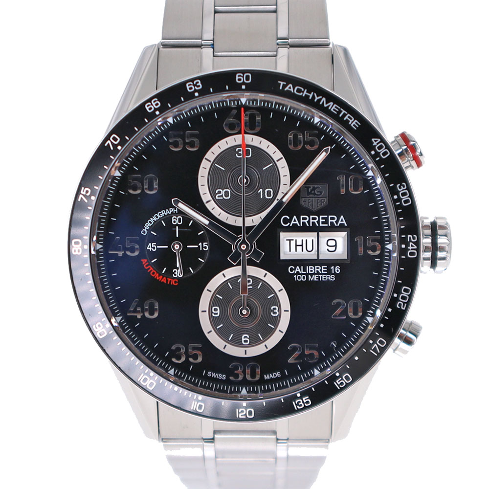タグホイヤー Tag heuer CV2A10.BA0796 カレラ キャリバー16 デイデイト メンズ ウォッチ 自動小銃一巻き 黒いこと 【中古】