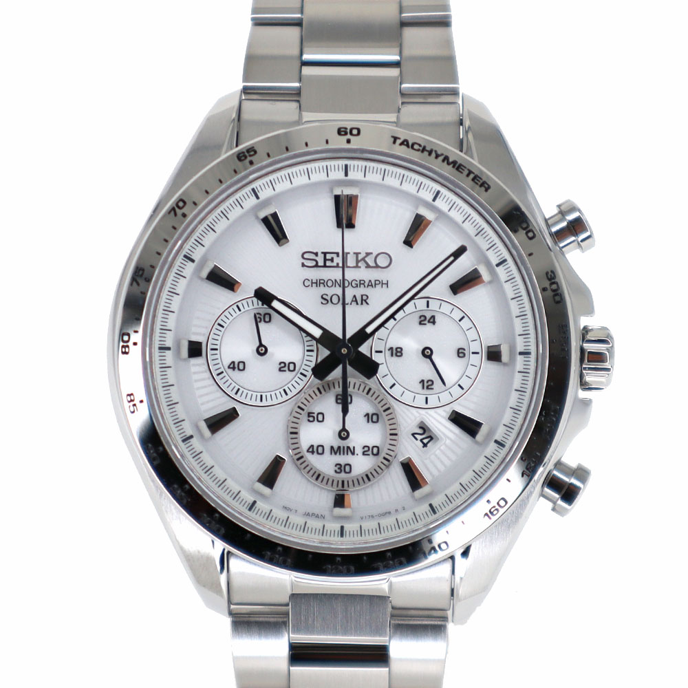 セイコー seiko SBPT179 V175-0FD0 セイコー寄せあわせ クロノグラフ 石英 メンズ 白いこと 【中古】