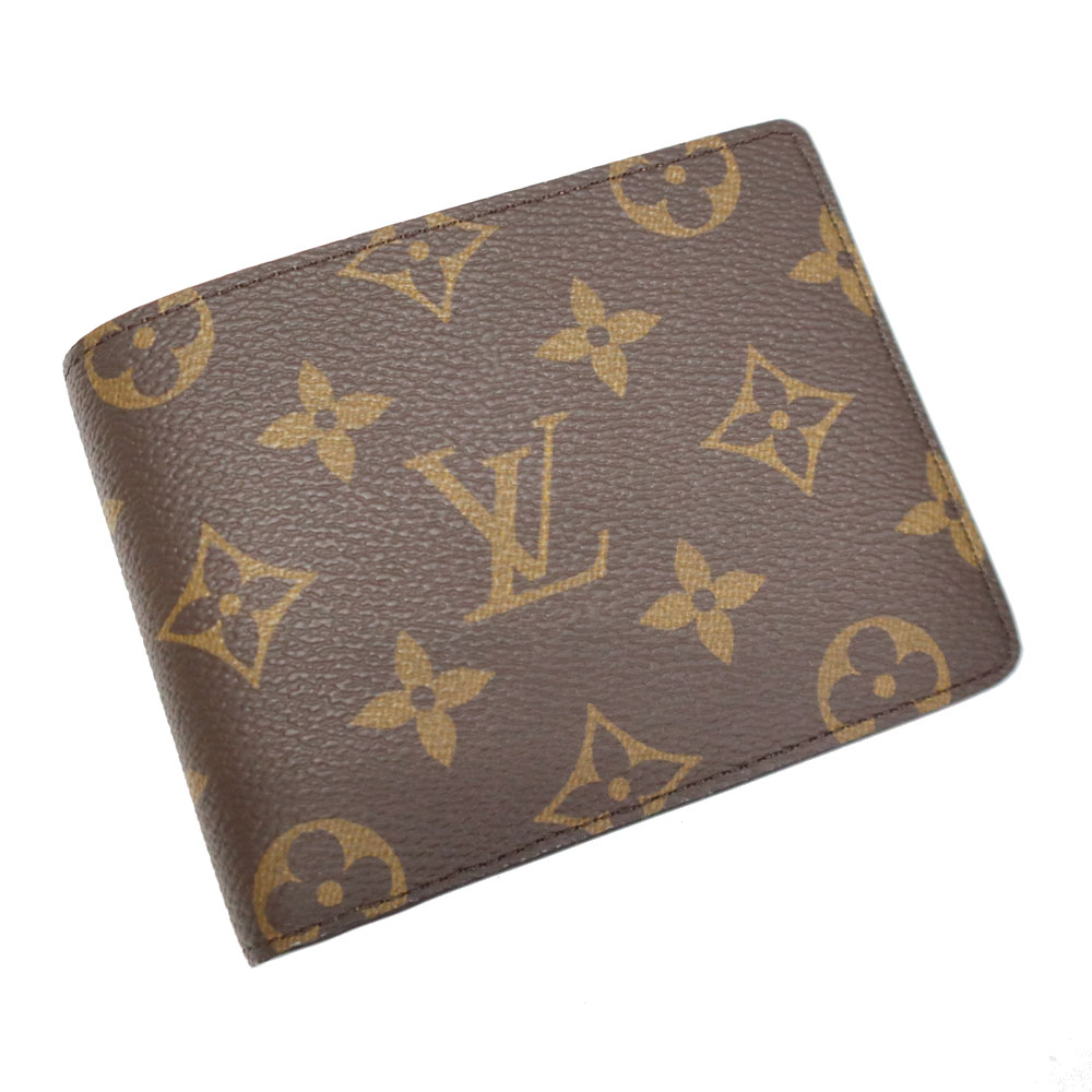 ルイ・ヴィトン Louisvuitton M60895 ポルトフォイユ･ミュルティプル 財布 モノグラム ブラウン メンズ【中古】