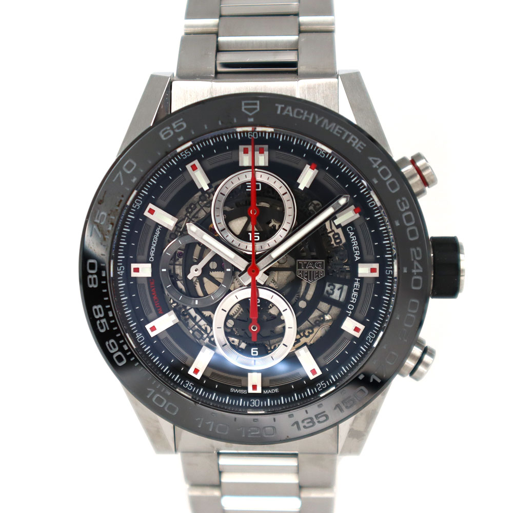 タグホイヤー Tag Heuer CAR2A1W.BA0703 カレラクロノグラフ 黒いこと 【中古】