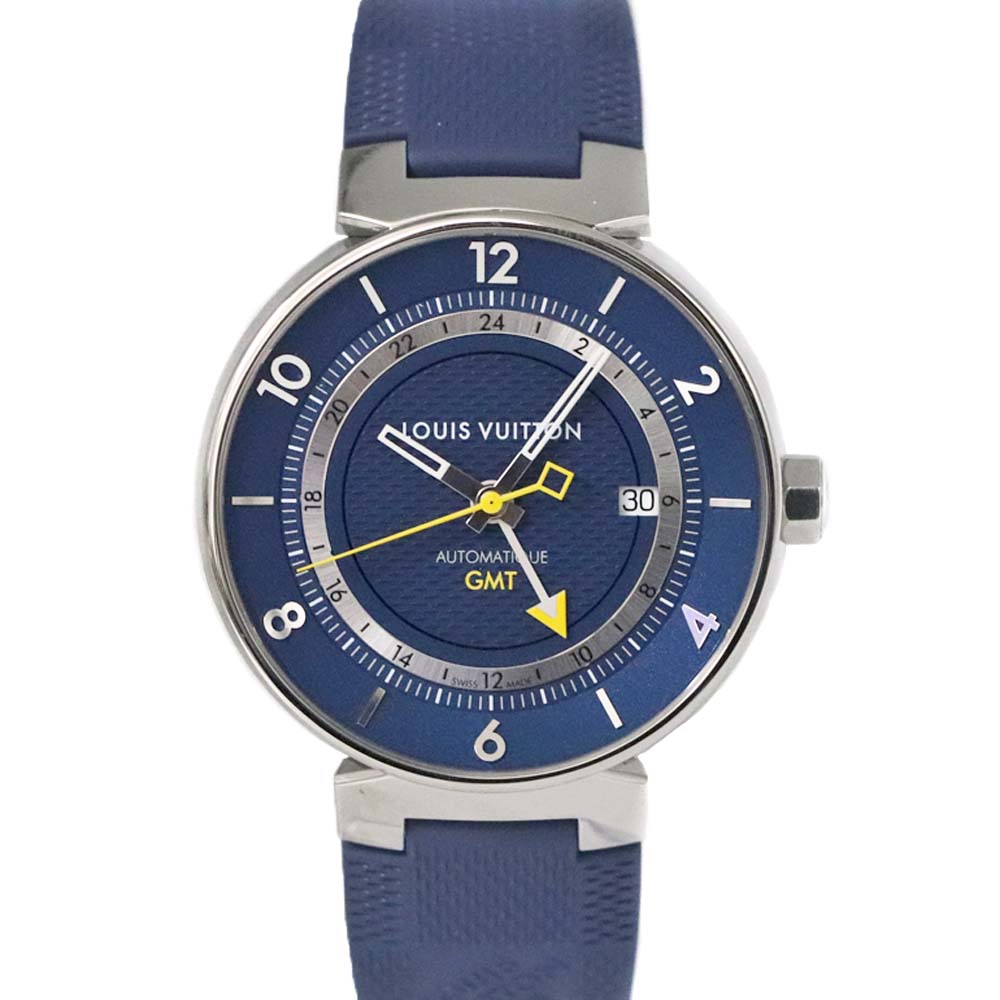 ルイヴィトン LouisVuitton QA027Z タンブールGMT ブルー オートマチック 【中古】|質屋かんてい局 店