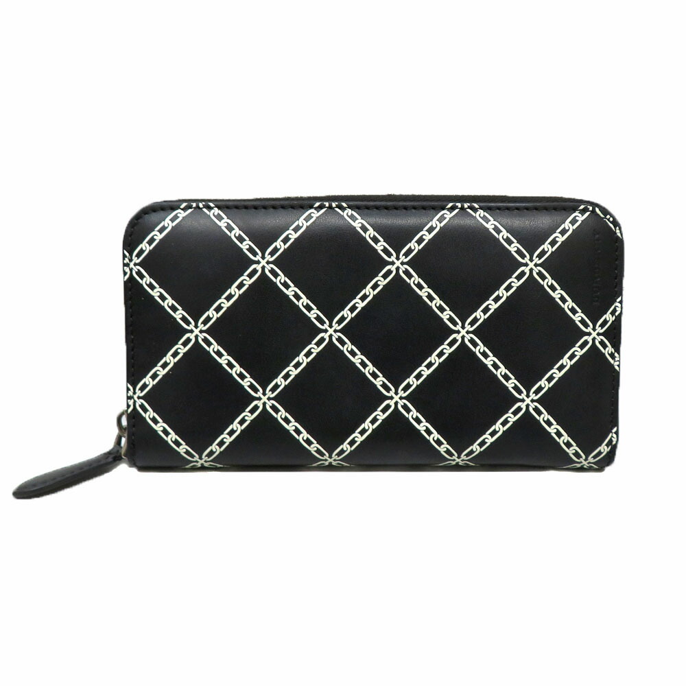 バーバリー Burberry ラウンドチャック長金入れ 黒いこと チェーン店画題【中古】