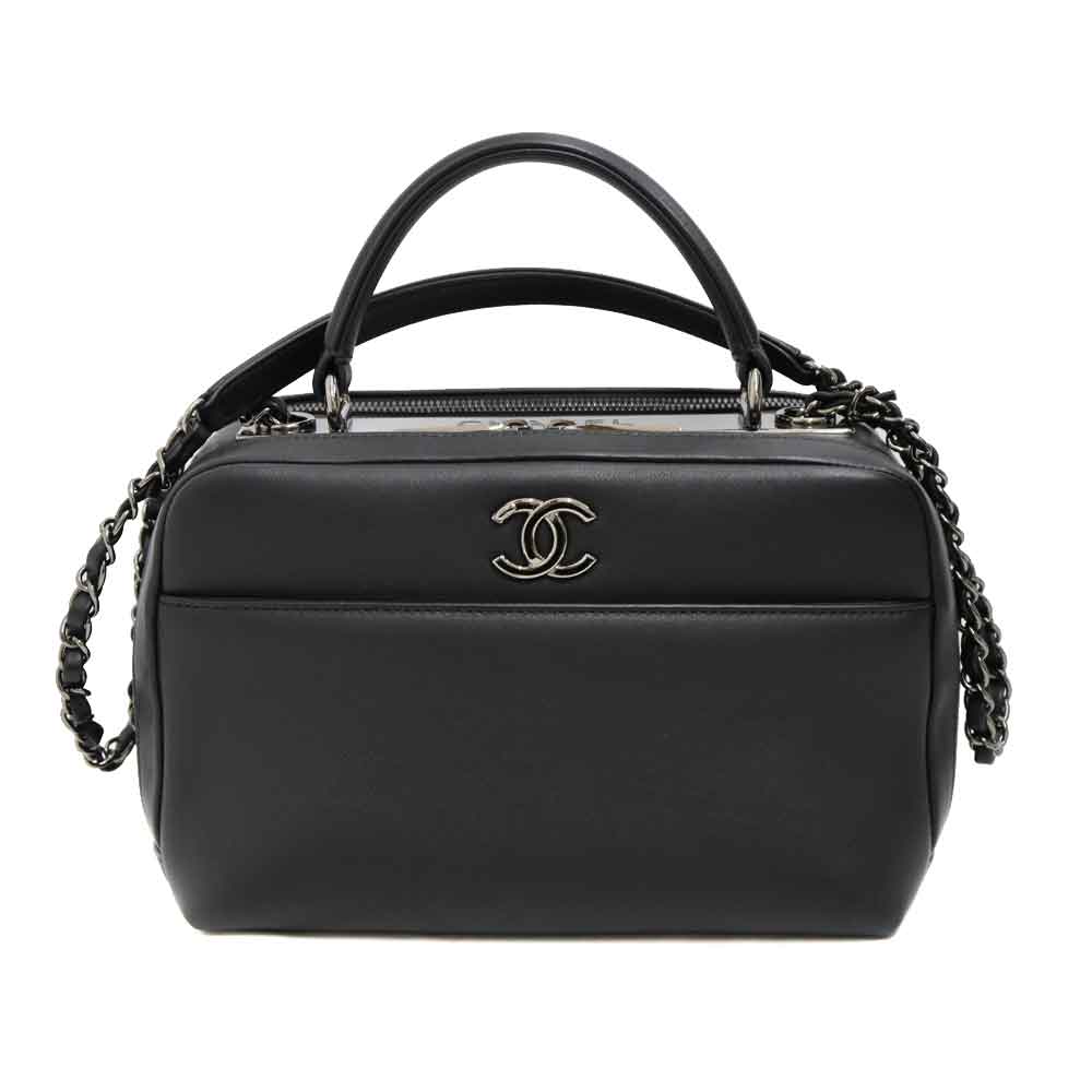 シャネル Chanel A92238 2WAY原油生産御徒面子 黒いこと なめし革 レディース【中古】