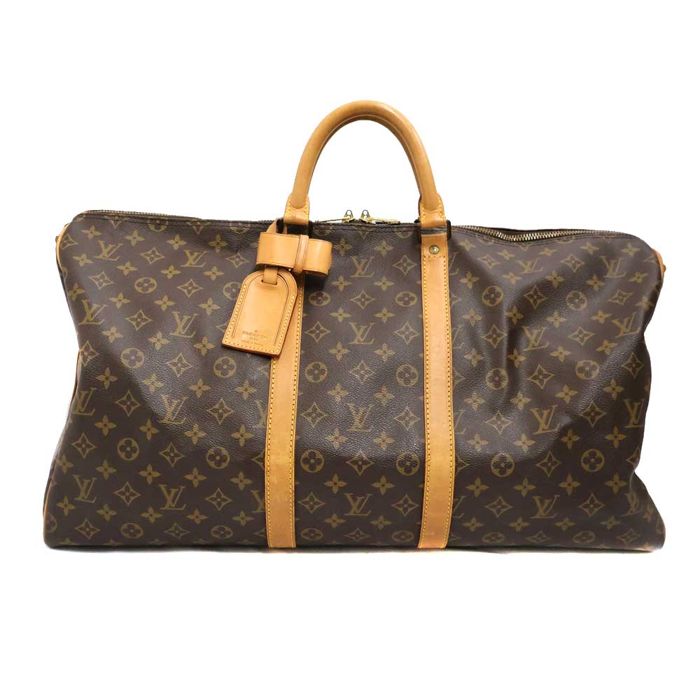 ルイヴィトン Louis vuitton M41414 キーポル・バンドリエール55 ボストンバッグ ブラウン ユニセックス 鞄 PVC×レザー【中古】